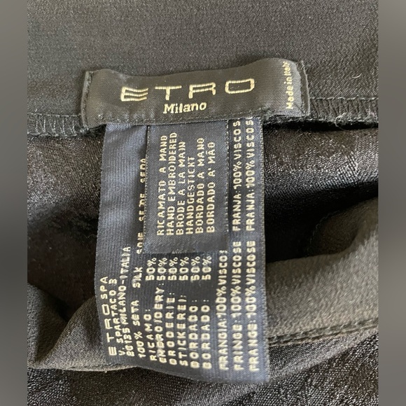 ETRO SILK beaded floral CAPE poncho - Picture 11 of 13